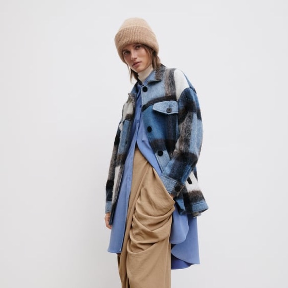 Zara Oversized Plaid Shacket - Picture 4 of 9